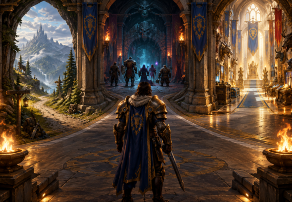 Fantasy hero choosing paths for solo play, group content, and long-term progress
