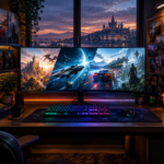 PC gaming setup highlighting major upcoming releases this season